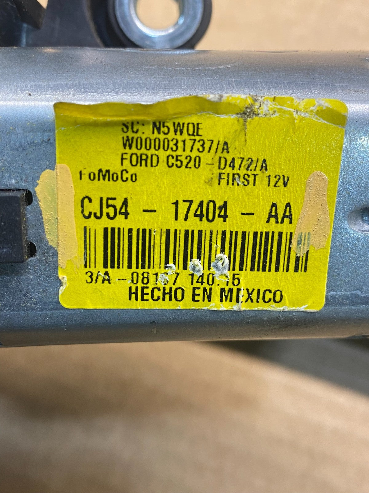 2013 to 2019 Ford Escape Rear Windshield Wiper Motor AF6714 DG6