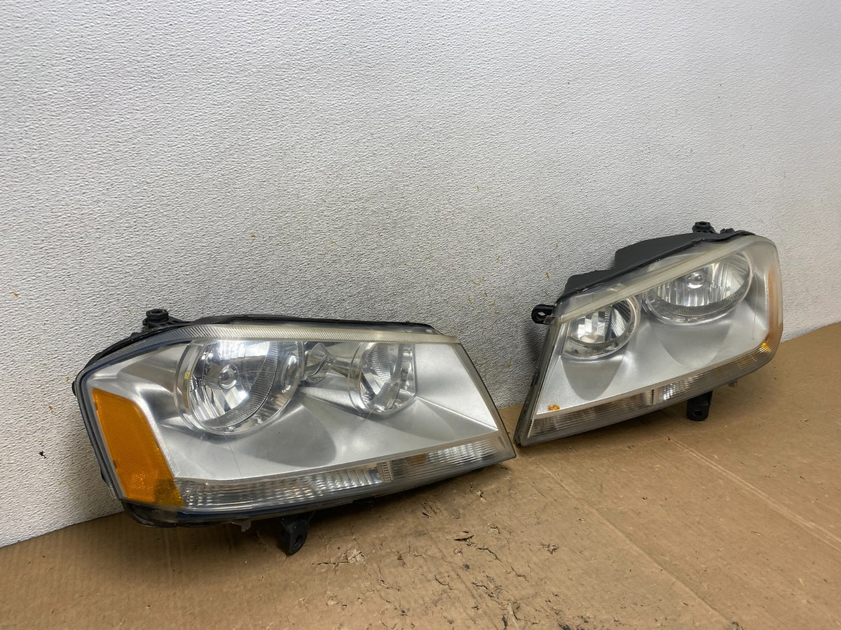 2008 to 2014 Dodge Avenger Left+Right Side Set Halogen Headlights AI9388 LK2