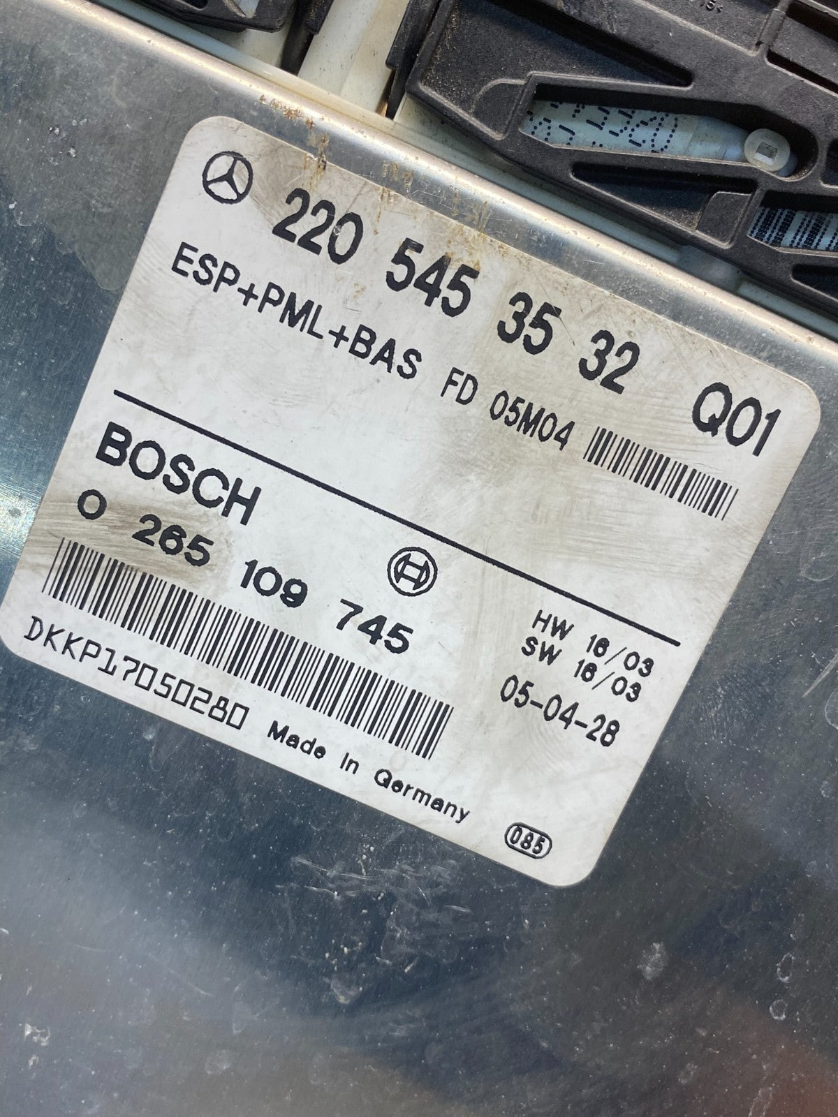 2003 - 2006 Mercedes S430 S500 ABS ESP Control Module Unit AH3387 DG2