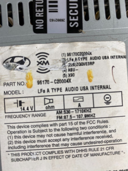 2015 Hyundai Sonata Am Fm Cd Player Radio Receiver AC4613 DG5