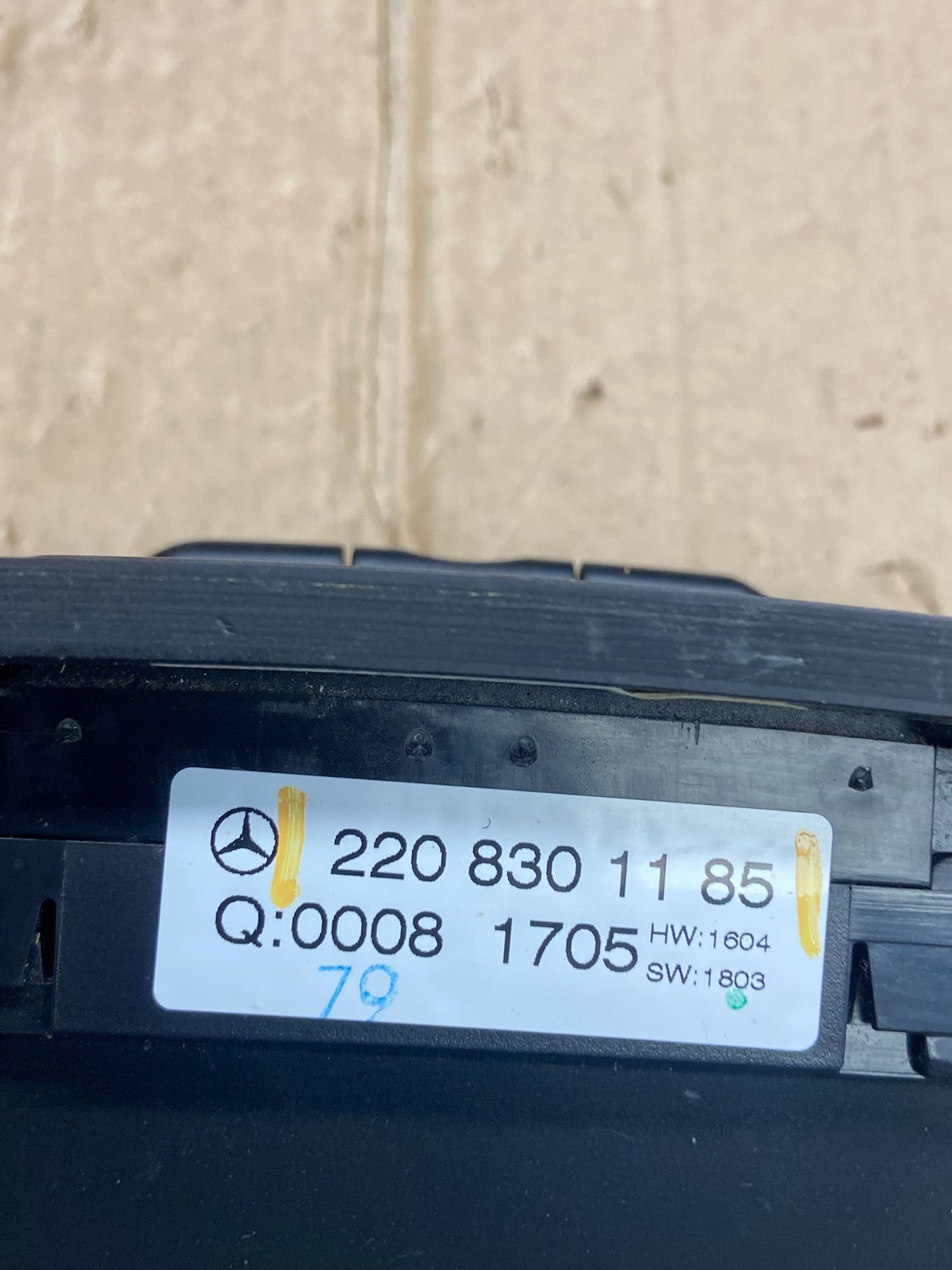 2000-2006 Mercedes S430 S500 W220 AC Heater Climate Control Trim Bezel ae3904 DG5