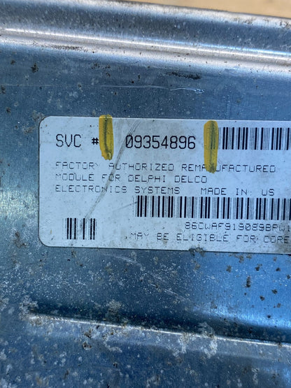 1999 2000 Chevrolet Silverado Engine Control Module ECM ECU 09354896 AE2138 DW2