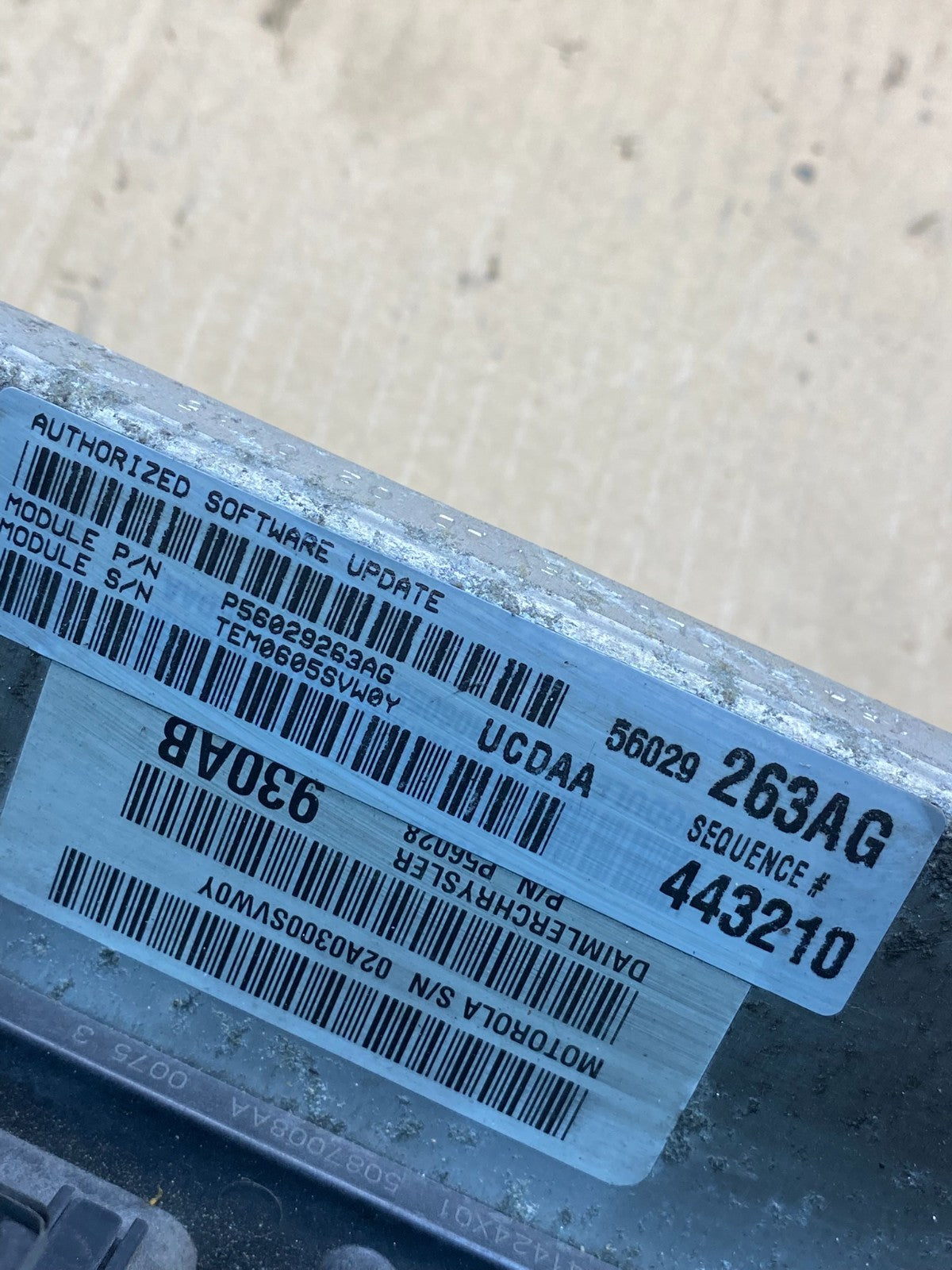 2005 Dodge Ram 1500 Engine Computer 5.7L ECM ECU P56029263AG ah7372 DG2