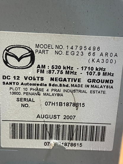 2007-2009 Mazda CX7 CX-7 AM FM 6 Disc CD Player Stereo Radio AE4557 DG6