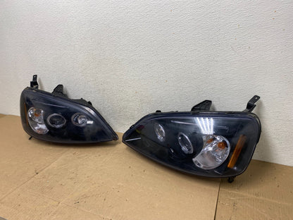 2001 - 2003 Honda Civic Coupe Headlights Halogen Left+Right Side AE6865 DG1