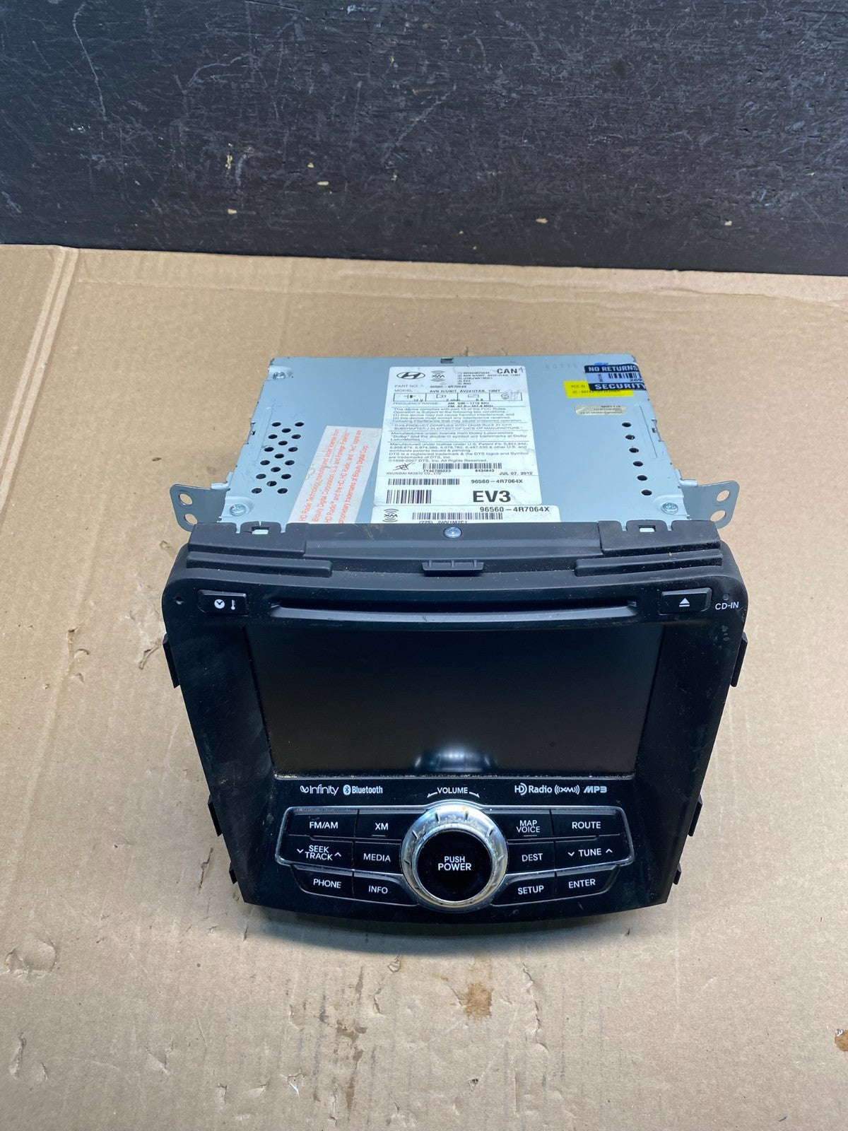 2011 to 2015 Hyundai Sonata Hybrid Radio Navigation Screen Display AE7926 DG3