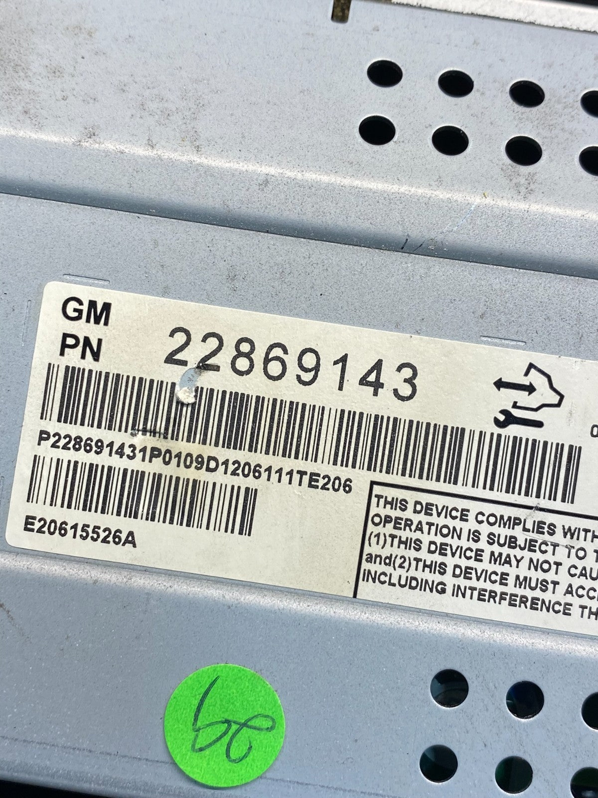 2013 2014 2015 Chevrolet Malibu Display Dash Screen Radio Information ai5119 DG6