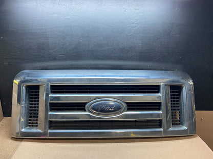 2008 to 2014 Ford Econoline E150 E250 Front Upper Chrome Grill Grille Oem E86040