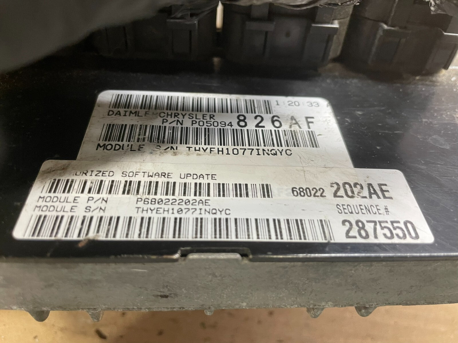2007 Chrysler Pacifica 4.0L Engine Control ECM P68022202AE n7299 DG2