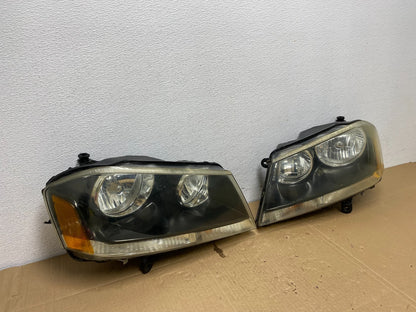 2008 to 2014 Dodge Avenger Left+Right Side Set Black Headlights AC3818 DW2