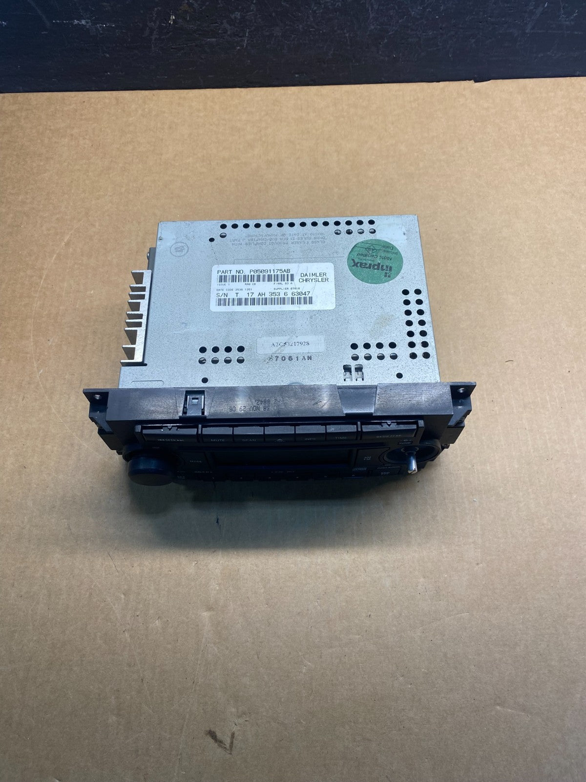 2005-2009 Chrysler Dodge Jeep Ram Radio CD MP3 Receiver AC6873 DG3