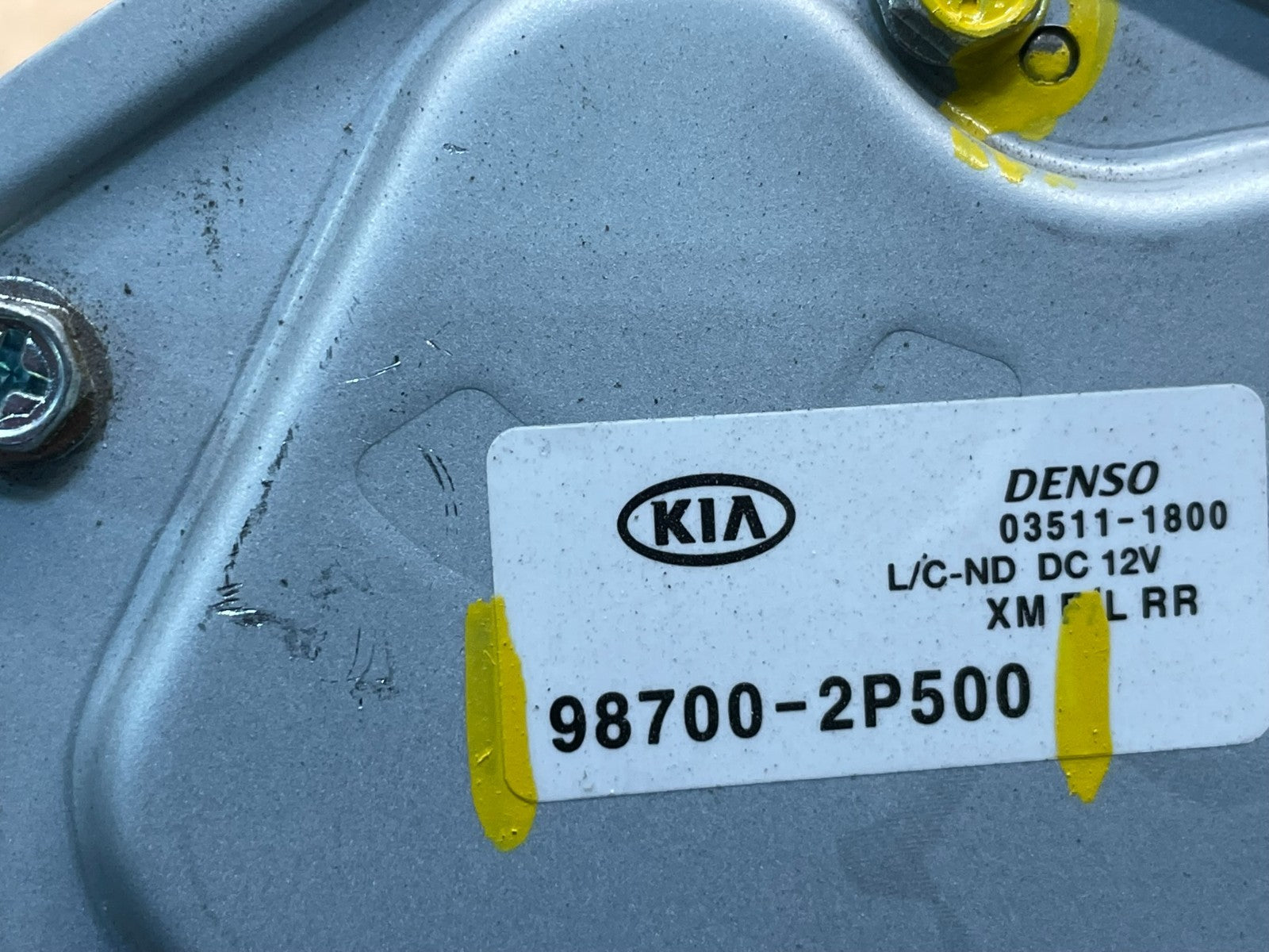 2014-2015 Kia Sorento Rear Glass Windshield Wiper Motor V8765 DG6