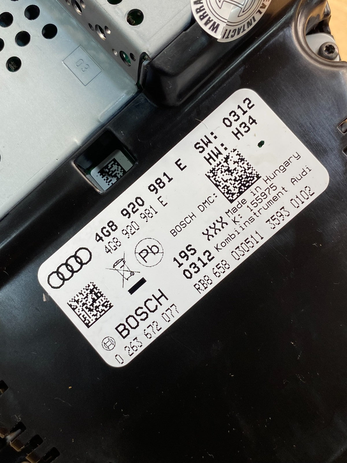 2012 - 2016 Audi A6 Speedometer Cluster Gauge AH9734 DG6