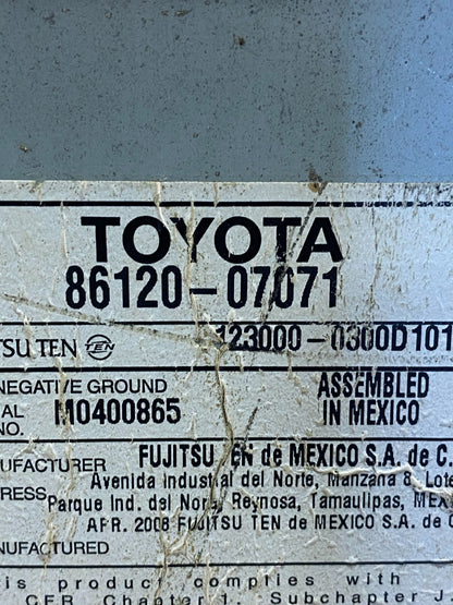 2008 2009 2010 Toyota Avalon AM FM CD Mp3 Radio Receiver AF3902 DW6