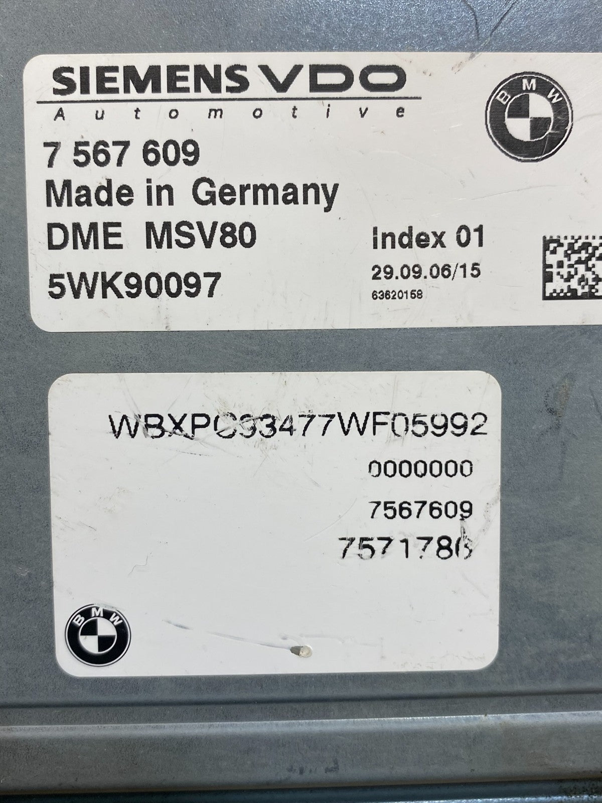 2007 to 2010 Bmw 328i X3 Ecm Ecu Engine Computer Module AD7538 DG2