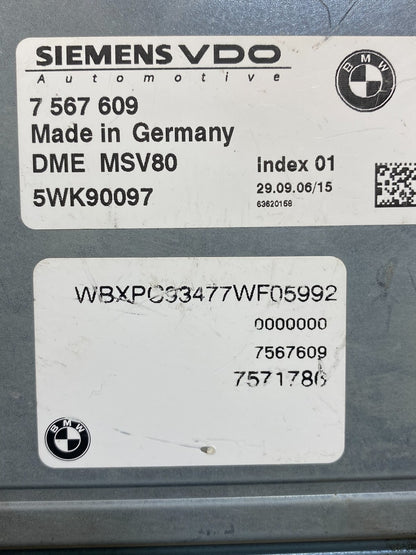2007 to 2010 Bmw 328i X3 Ecm Ecu Engine Computer Module AD7538 DG2