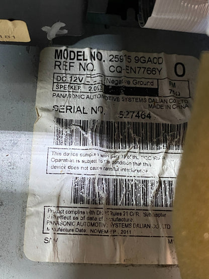 2008 2012 Nissan Pathfinder Radio A/C Heat Temperature Climate Control AI0155 DW8