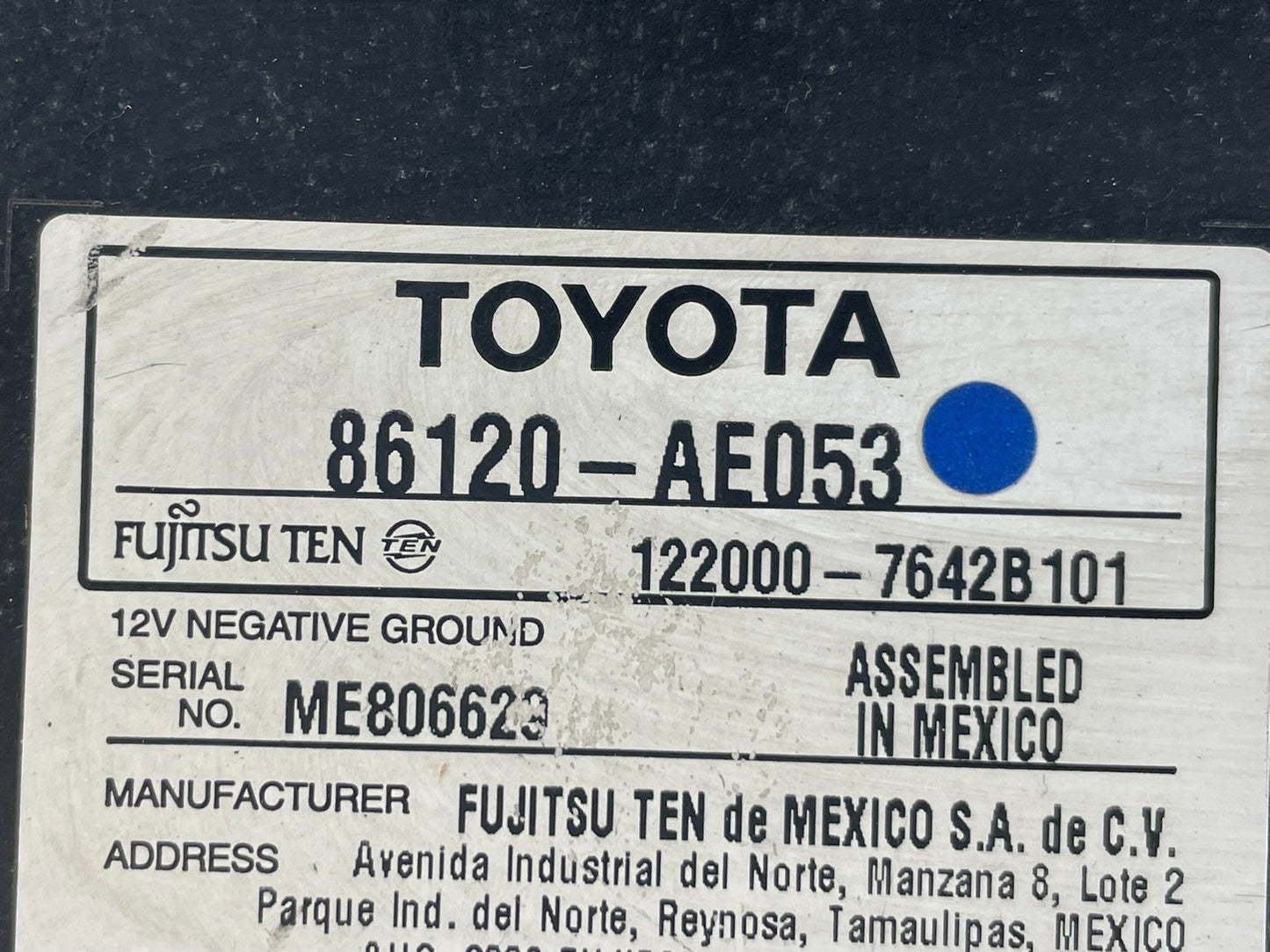 2004 to 2010 Toyota Sienna AM FM CD WMA Mp3 Radio Receiver AF5595 DG9