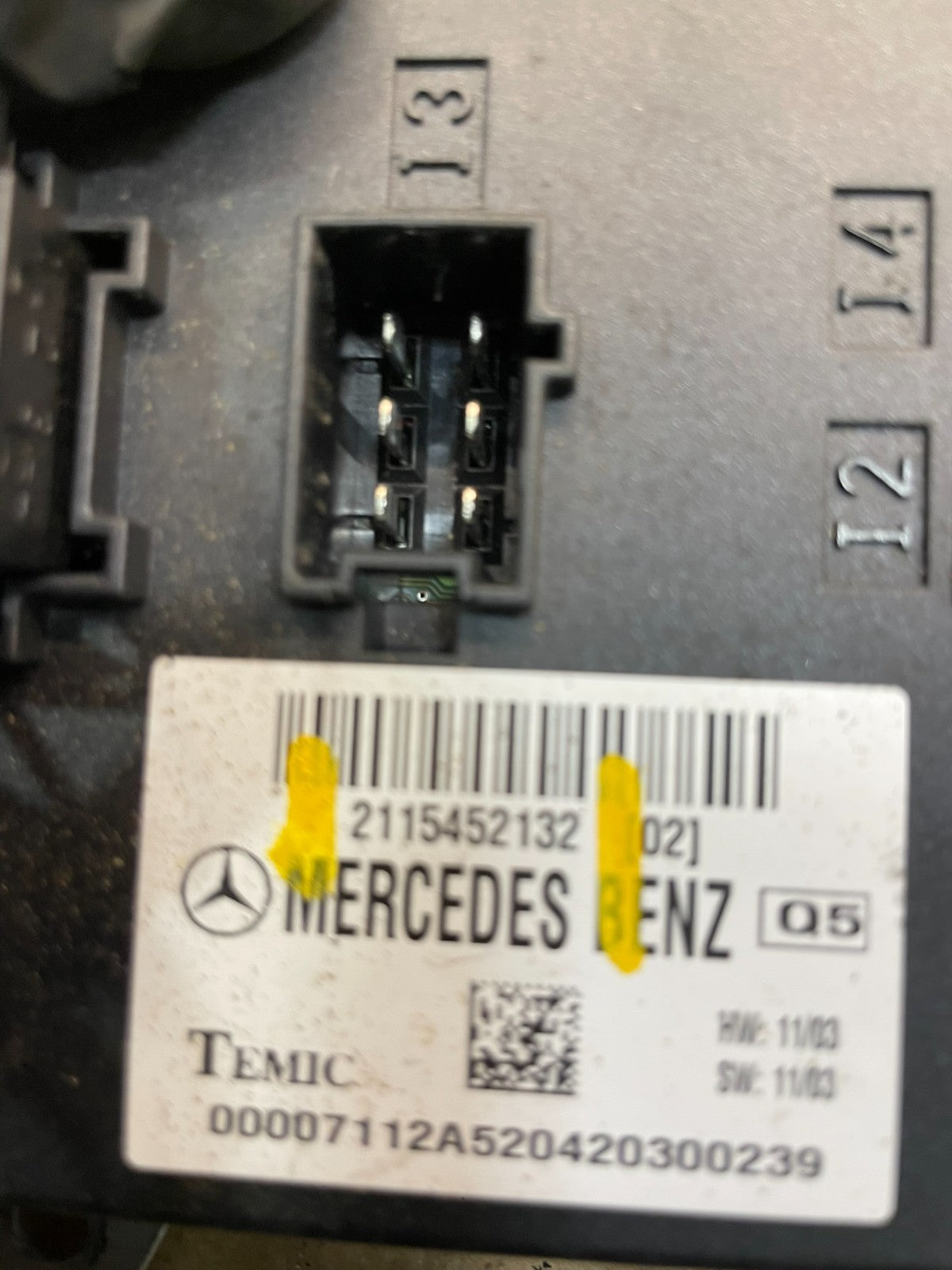 2003-2011 Mercedes W219 CLS550 E350 BCM Body Control Module Unit ECU U2116 DG3