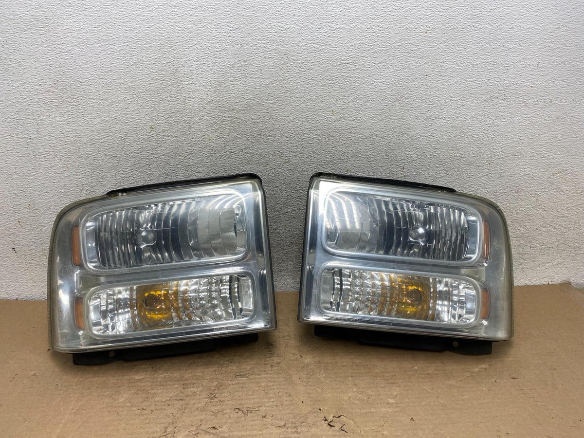 2005-2007 Ford F-250 F250 Super Duty Left+Right Side Headlights AI0955 DW0