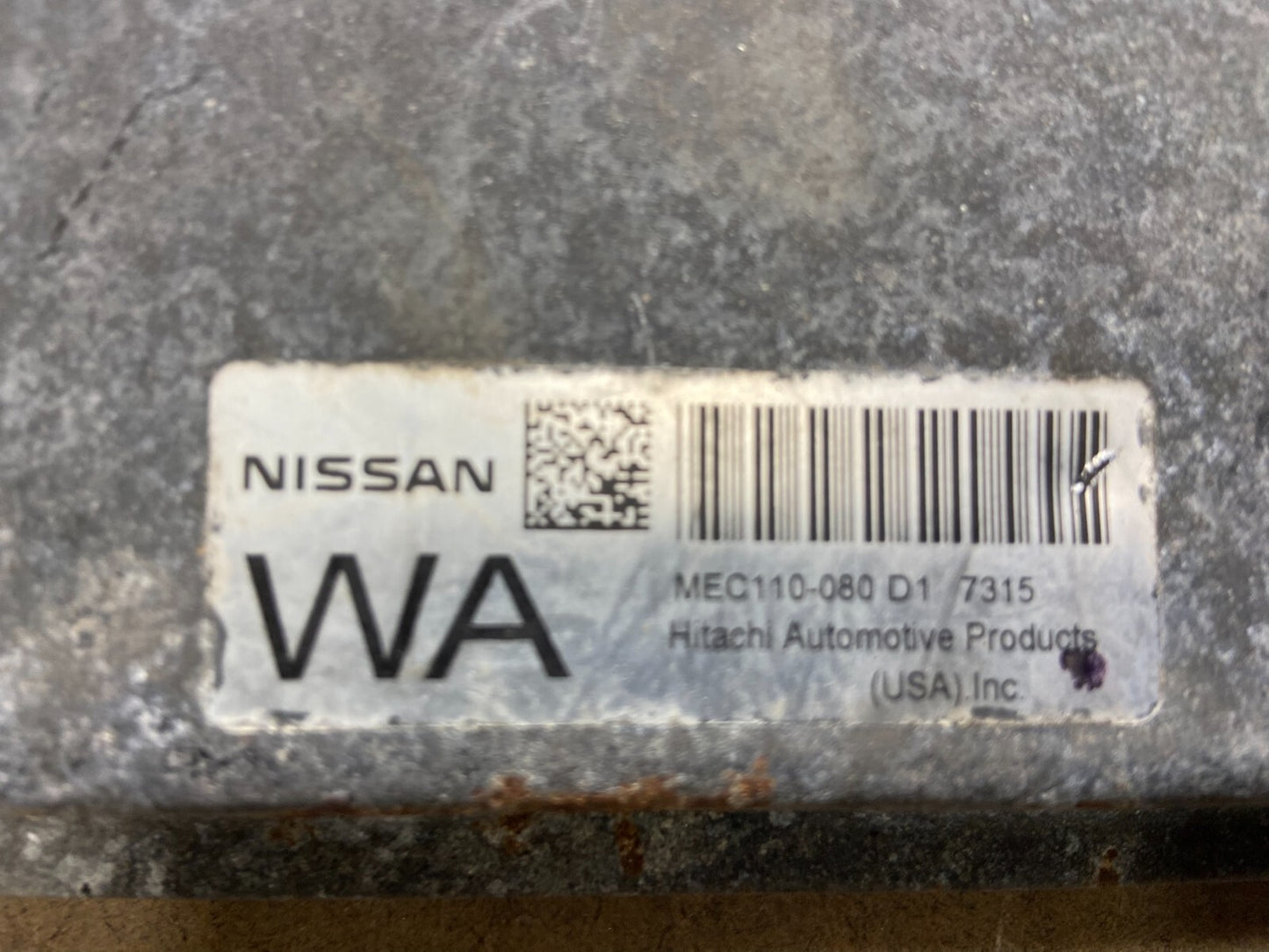 2007 Nissan Sentra 2.5L Engine Control Module mec110-080 d1 M9617 DG2