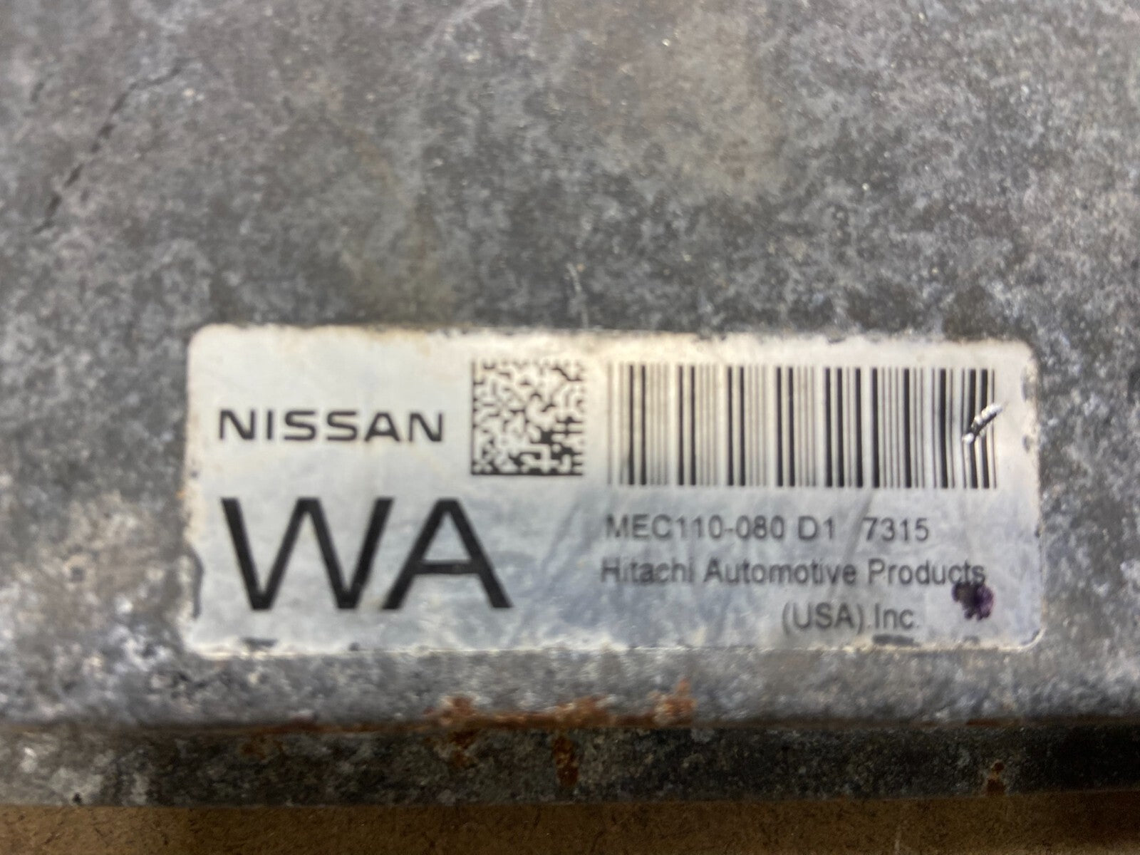 2007 Nissan Sentra 2.5L Engine Control Module mec110-080 d1 M9617 DG2