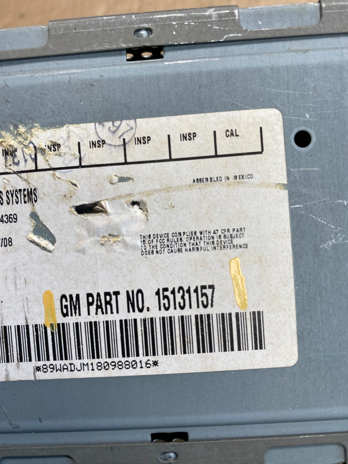 2003 to 2007 Chevrolet Colorado AM/FM Radio Receiver AC6295 DG5