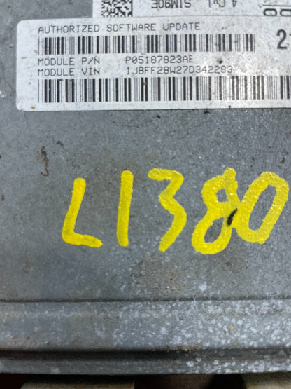 2007 2010 Jeep Compass Patriot 2.0L Engine Computer Module P05187823ae L1380 DG4