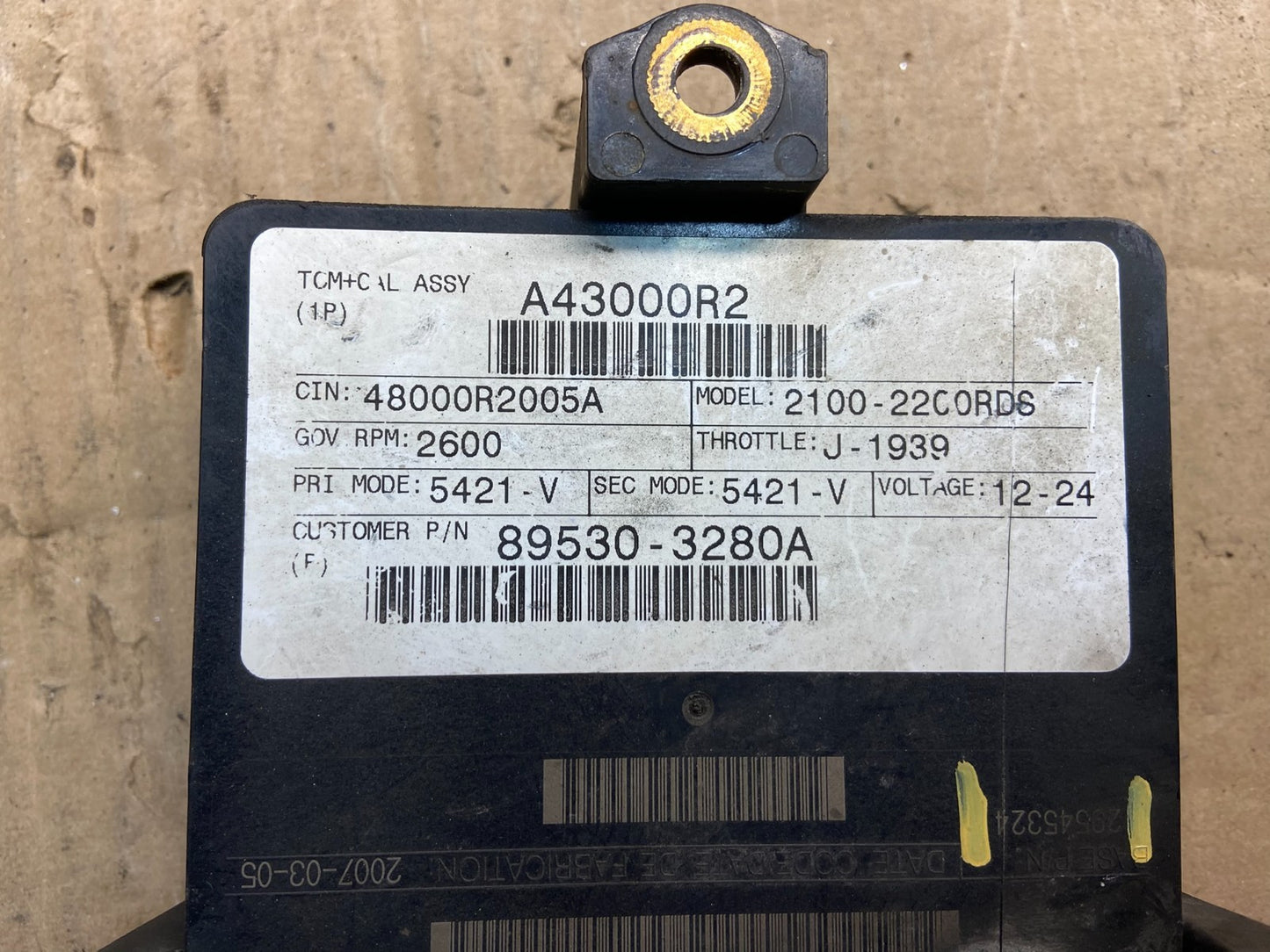 Allison W0012230 TCM 2100-2200RDS Transmission Control Module ac0529 DG2