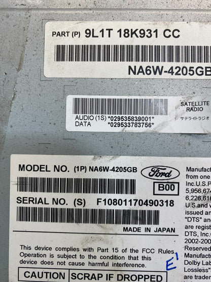 2010 - 2013 Ford Edge AM FM Radio Stereo Screen Display CD Player Oem AA7285 DG7