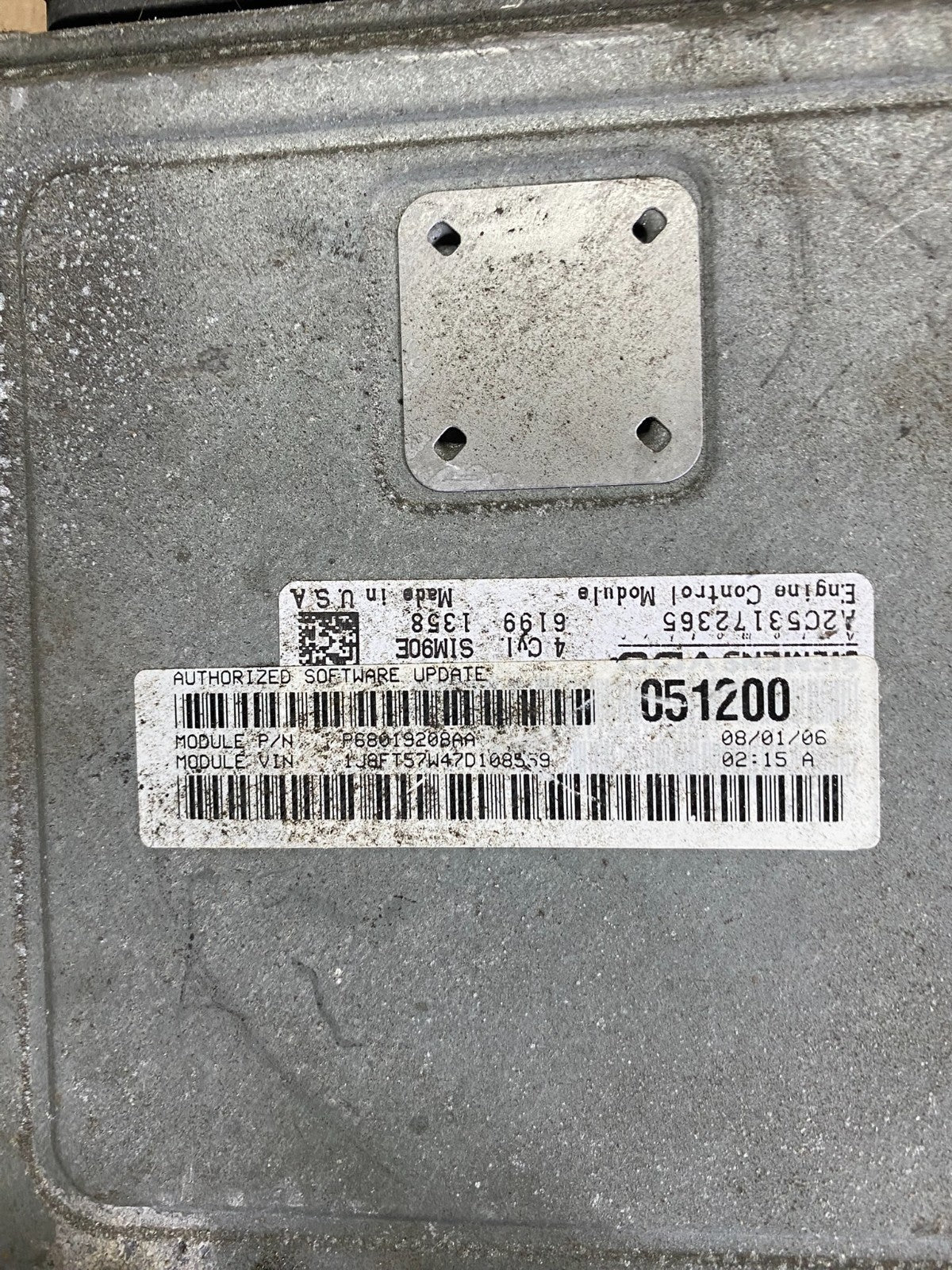 2007 Dodge Caliber Computer Brain Engine Control ECM p68019208aa P0311 DG3