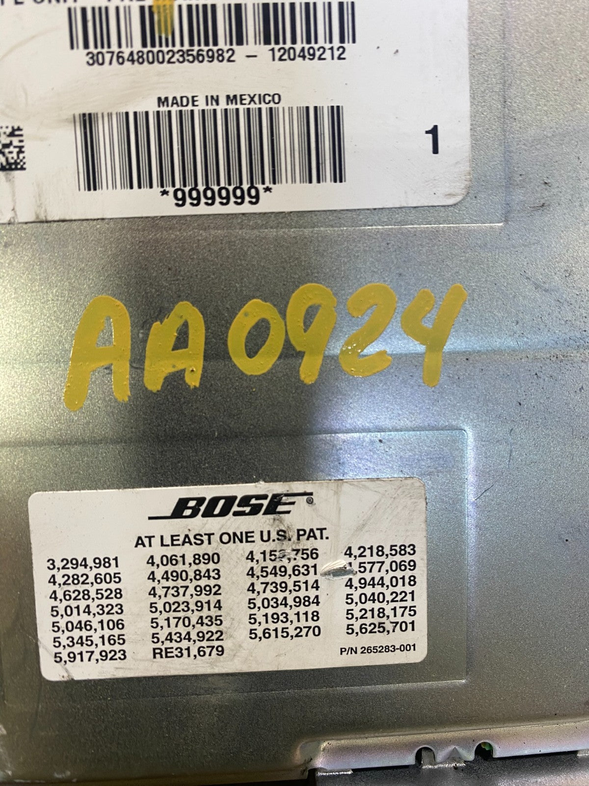 2009 to 2014 Nissan Maxima Radio Audio System Amplifier Module AMP aa0924 DG4