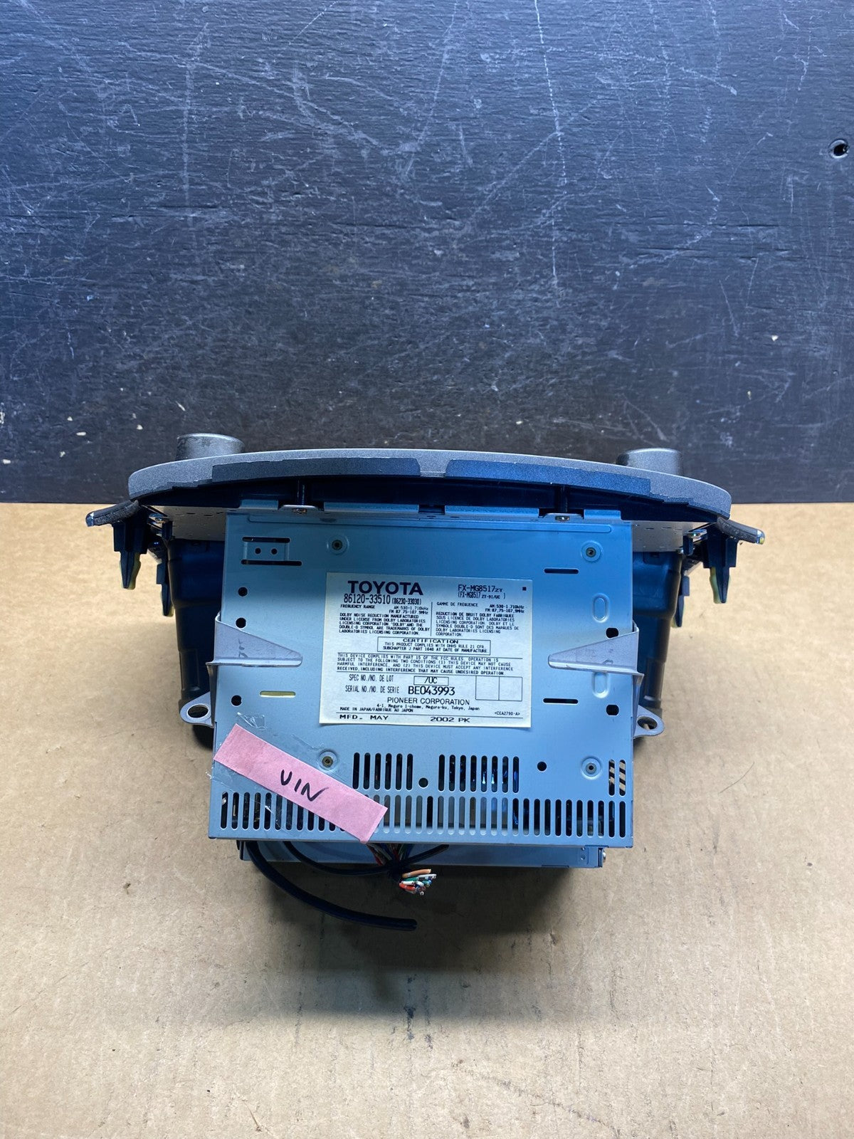 2004 to 2006 Lexus ES330 Es300 Radio Receiver Tape CD Air Vent AH5039 DG4