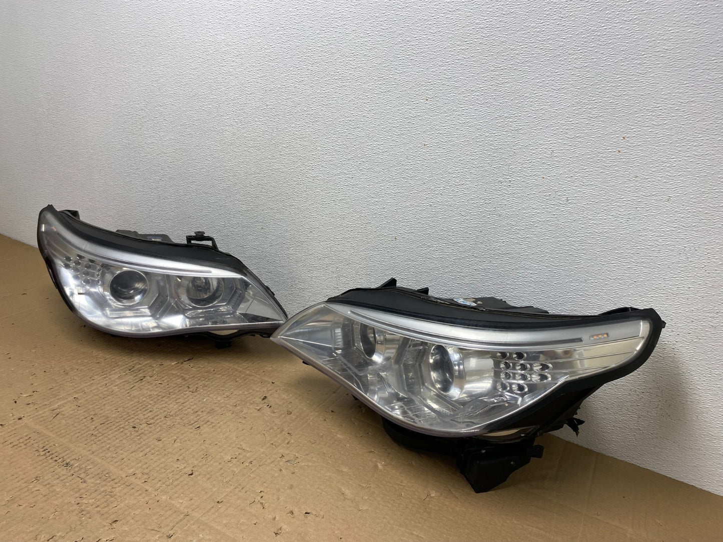 2008 - 2010 Bmw 5 Series 535I 550 Left+Right Set Chrome LED Headlights AC4003 DG1