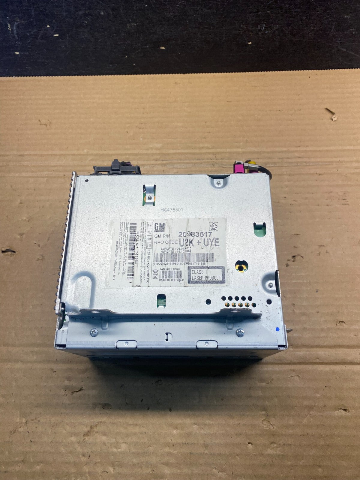 2011 to 2012 Chevrolet Equinox Cruze Radio Cd Receiver 20983517 AE4791 DG3