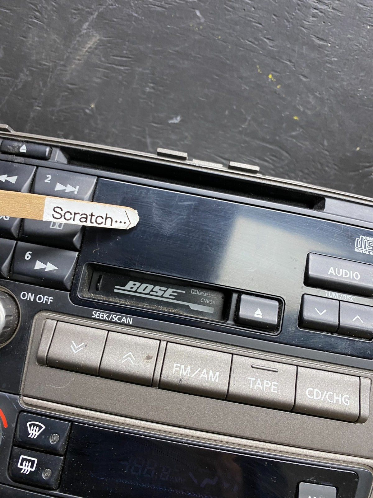 2000 to 2001 Infiniti i30 Bose Radio AM/FM Casette Climate Control W0002 DG1