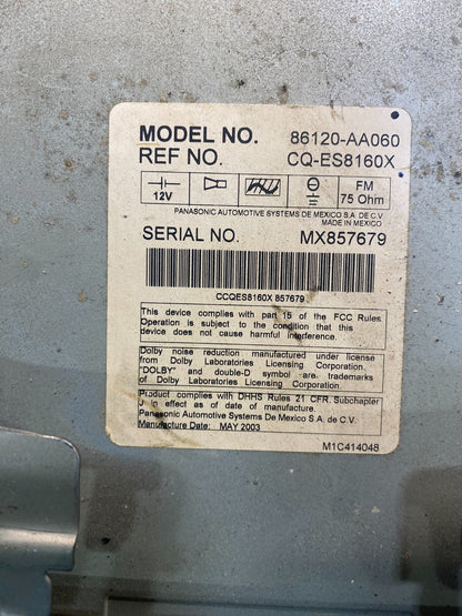 2002 2003 2004 Toyota Camry Radio AM/FM CD Player  OEM aa1784 DG8