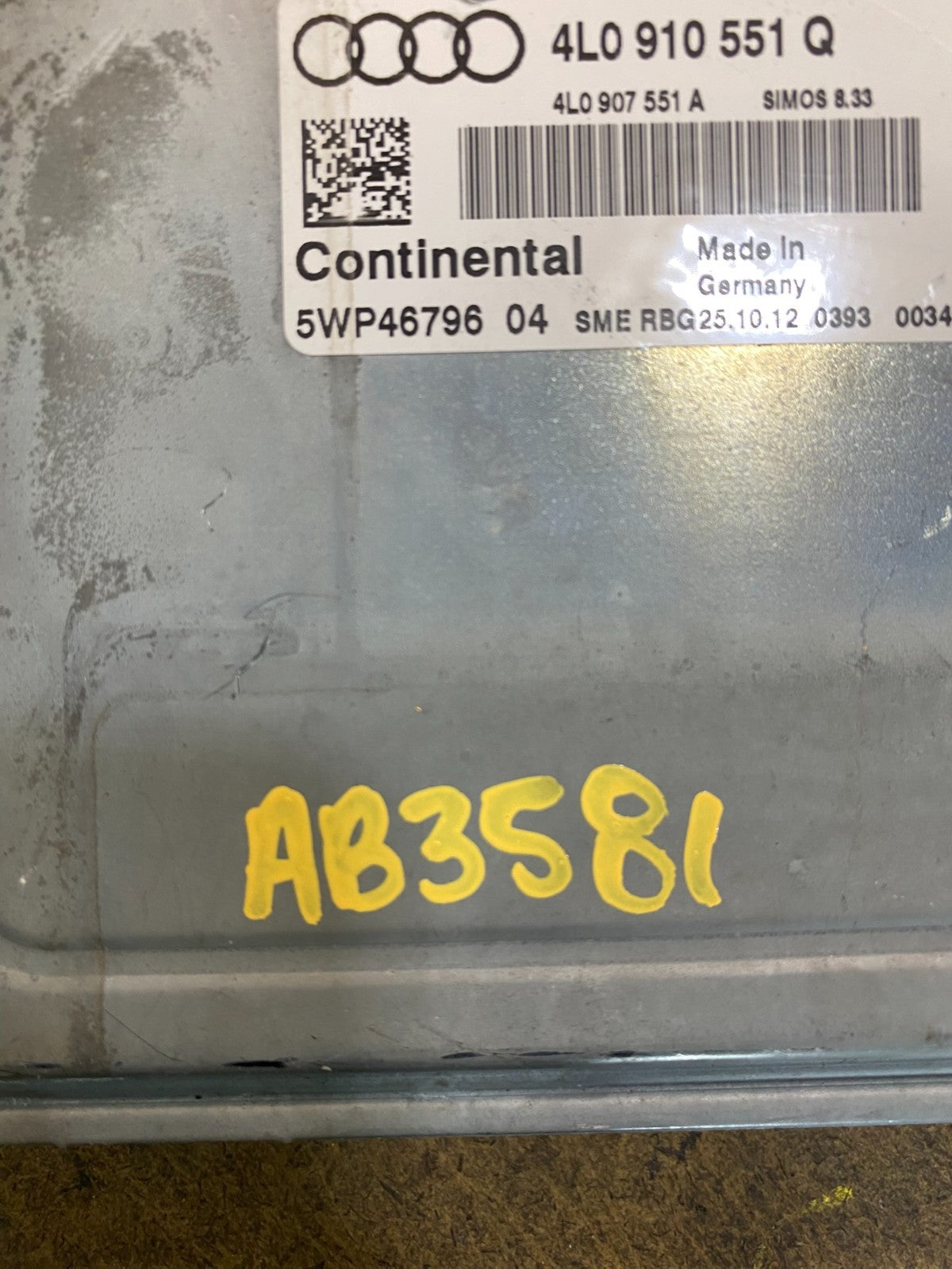 2013 2014 2015 Audi Q7 3.6L Engine Computer Ecu Pcm Ecm 4L0910551Q OE ab3581  DG3