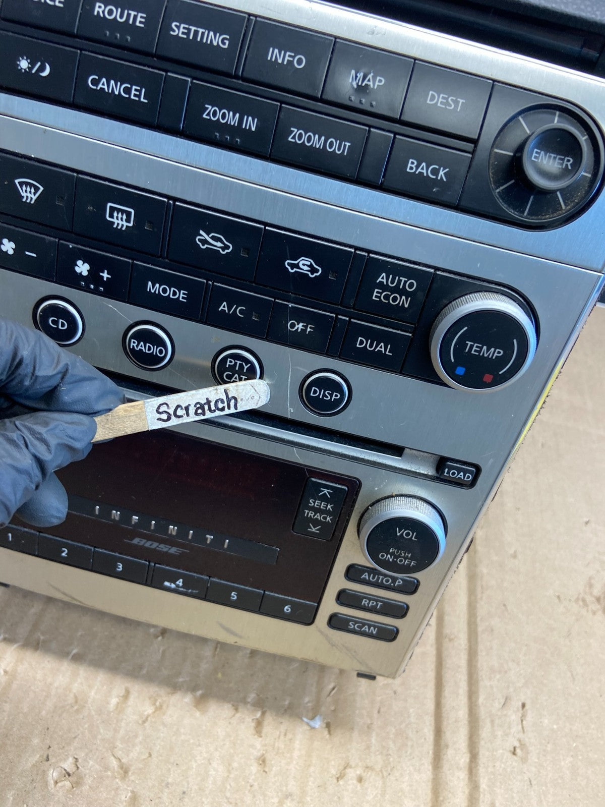 2006 to 2007 Infiniti G35 Radio Player Climate Control Panel Bezel AE1708 DG1