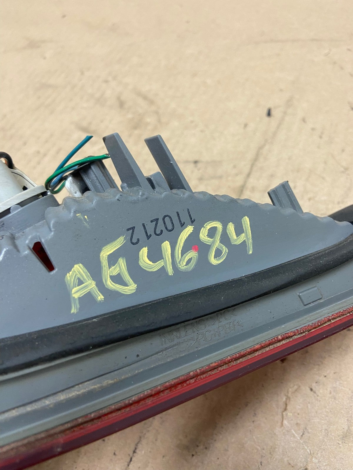 2011 2012 2013 Hyundai Elantra Inner Tail Light Left Driver LH AG4684 LK5