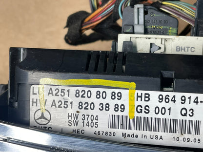 2007 2008 2009 Mercedes W251 R350 AC Temp Heater Climate Control F9399 DG17
