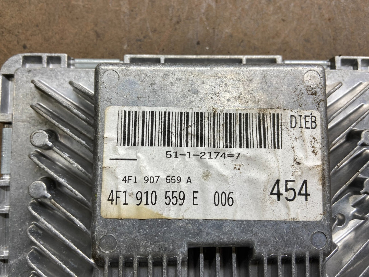 2006 to 2008 Audi A6 3.2L Engine Computer Module ECM 4F1910559E I1968 PS3
