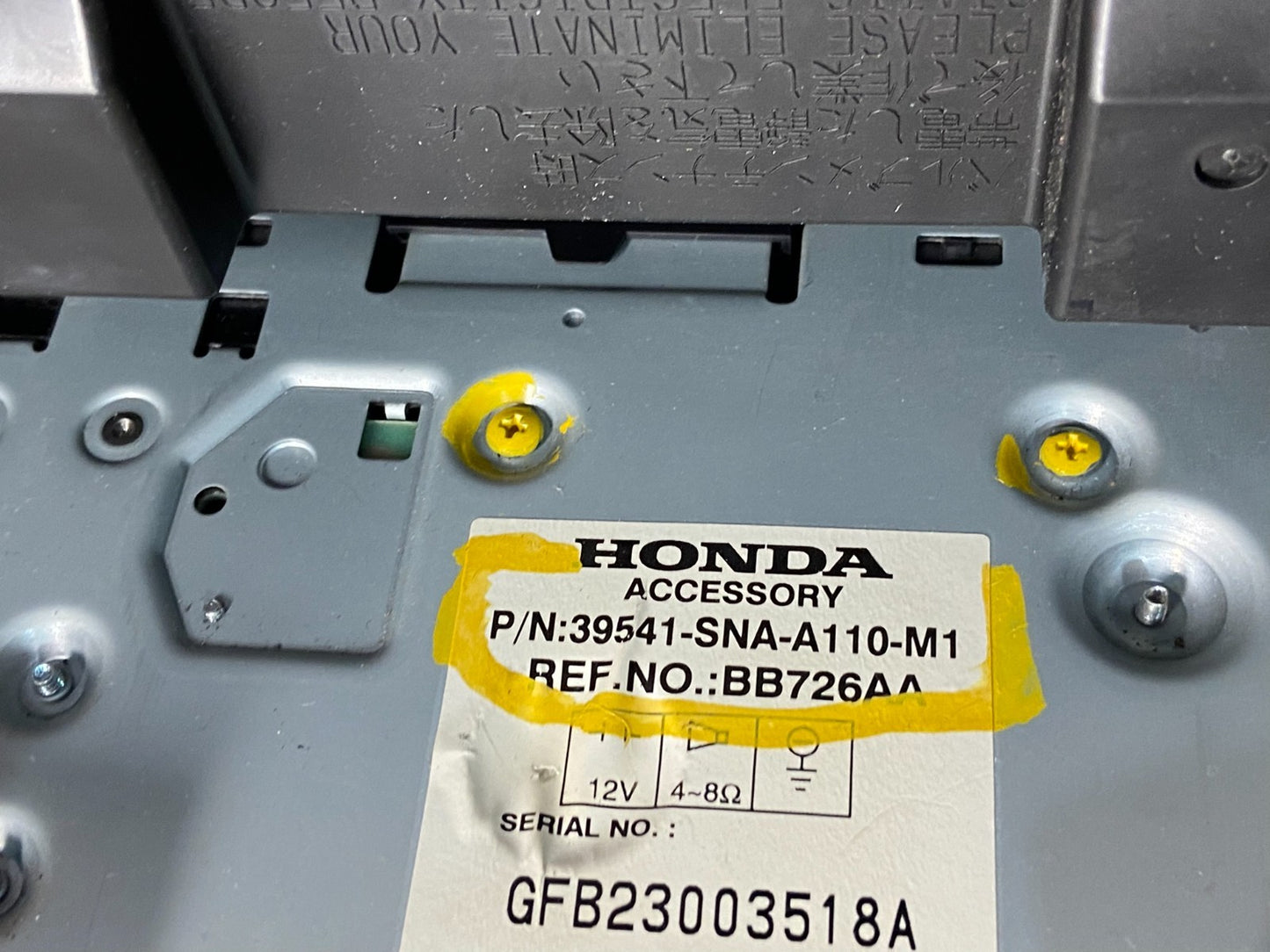2006 - 2011 Honda Civic Radio AM/FM Climate Control Air Vent Bezel  Q2031 DG7