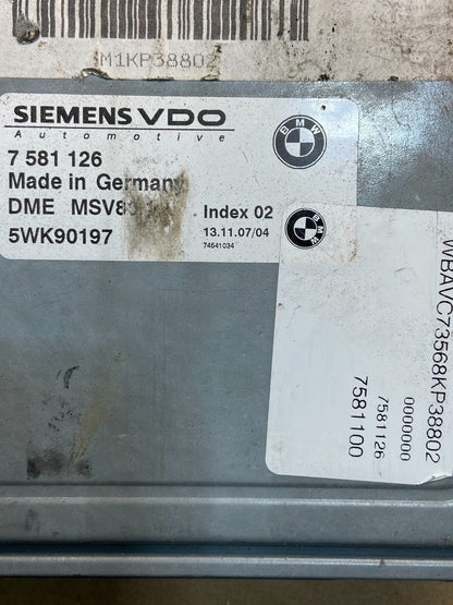 2007 to 2010 Bmw 328i Ecm Ecu Engine Computer Module AF9037 DG2