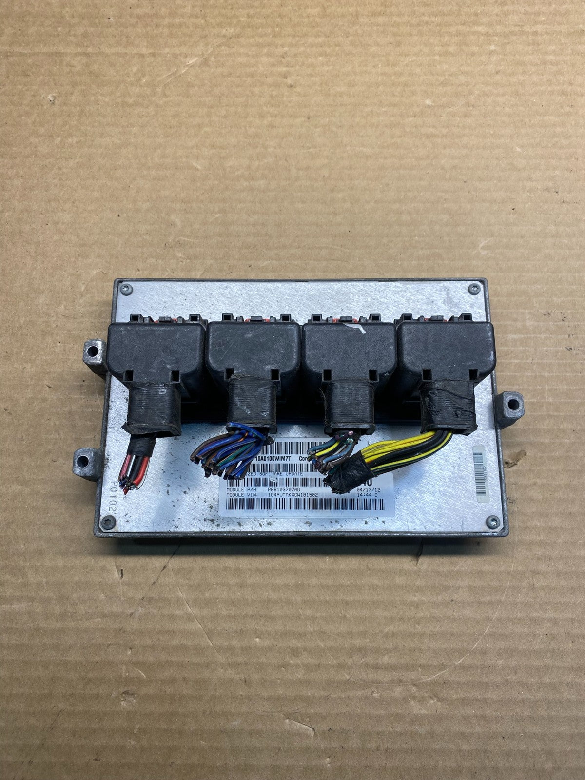 2012 Jeep Liberty 3.7L Engine Control Unit ECU ECM P68103707AD AF4086 DW0