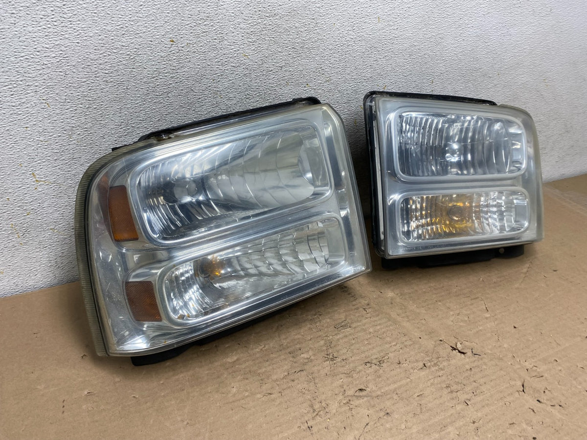 2005-2007 Ford F-250 F250 Super Duty Left+Right Side Headlights AI0955 DW2