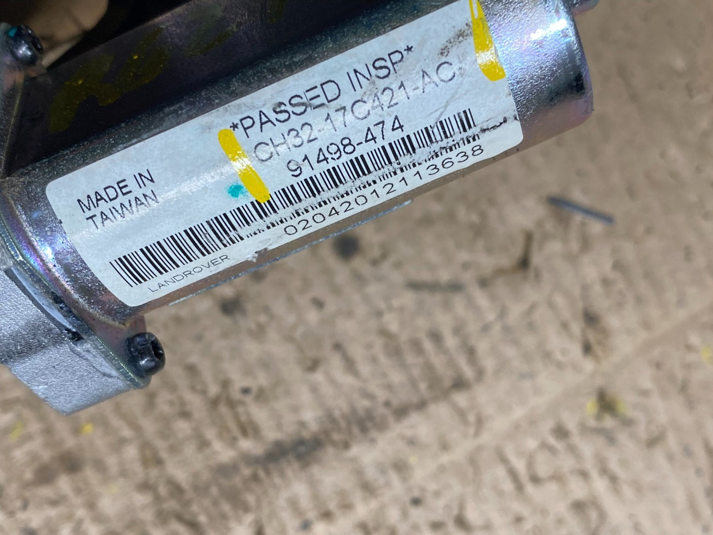 2012 to 2013 Land Rover LR4 Rear Glass Windshield Wiper Motor OEM R6274 DG6