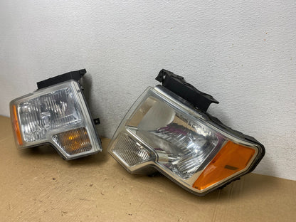 2009 to 2014 Ford F-150 F150 Left+Right Halogen Headlights AF7442 DW1