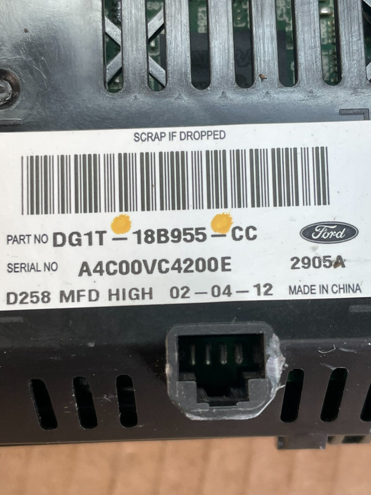 2013 to 2016 Ford Taurus 4.2" Radio Navigation Screen Module ae3453 DG7