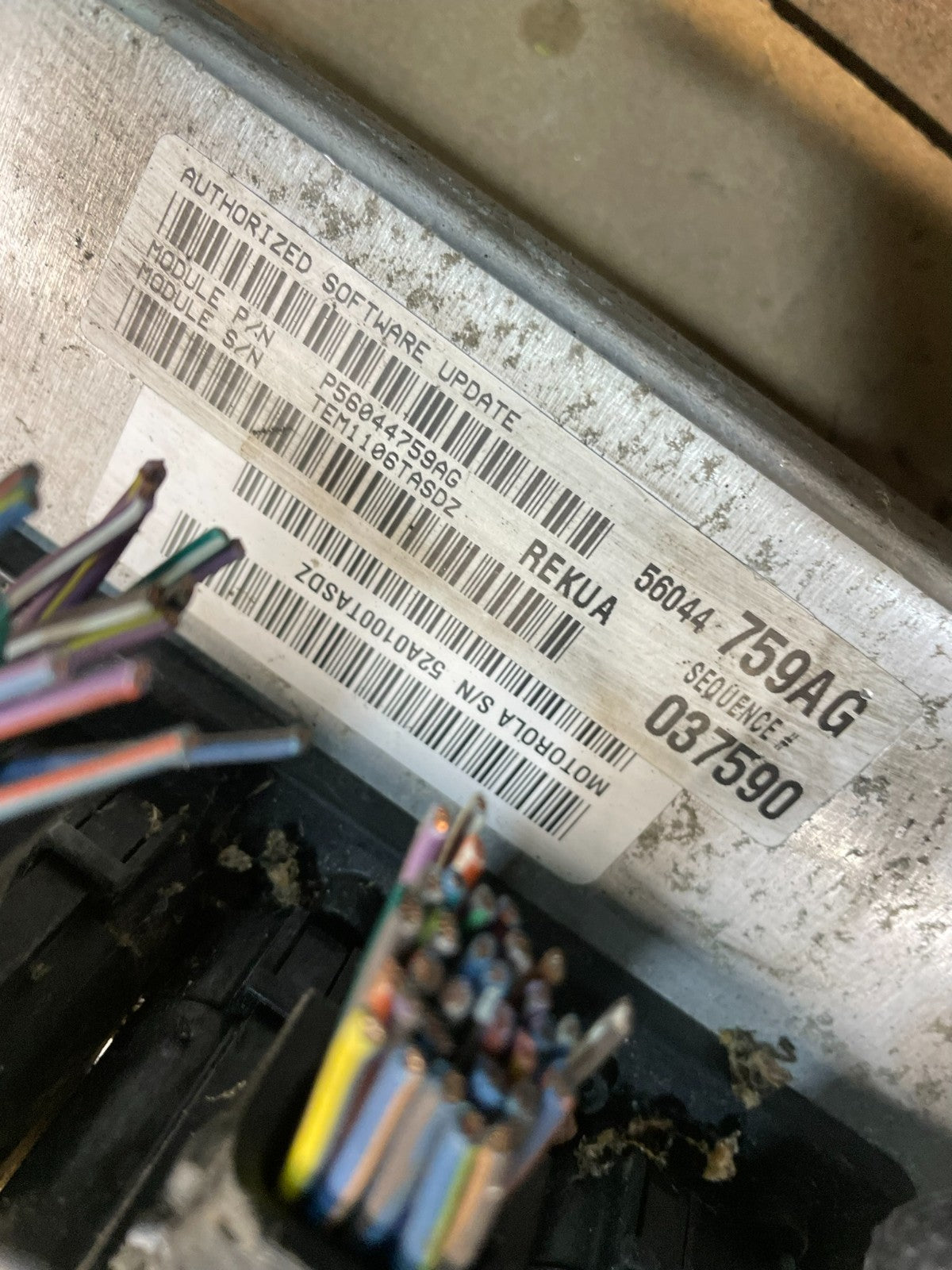 2005 to 2006 Jeep Grand Cherokee 3.7L Ecm Ecu Computer W7247 DG3